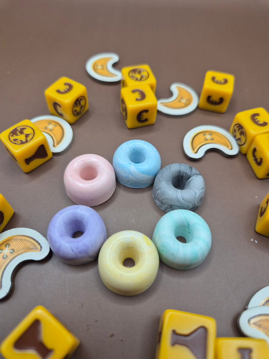 Lot de 6 Jetons donuts