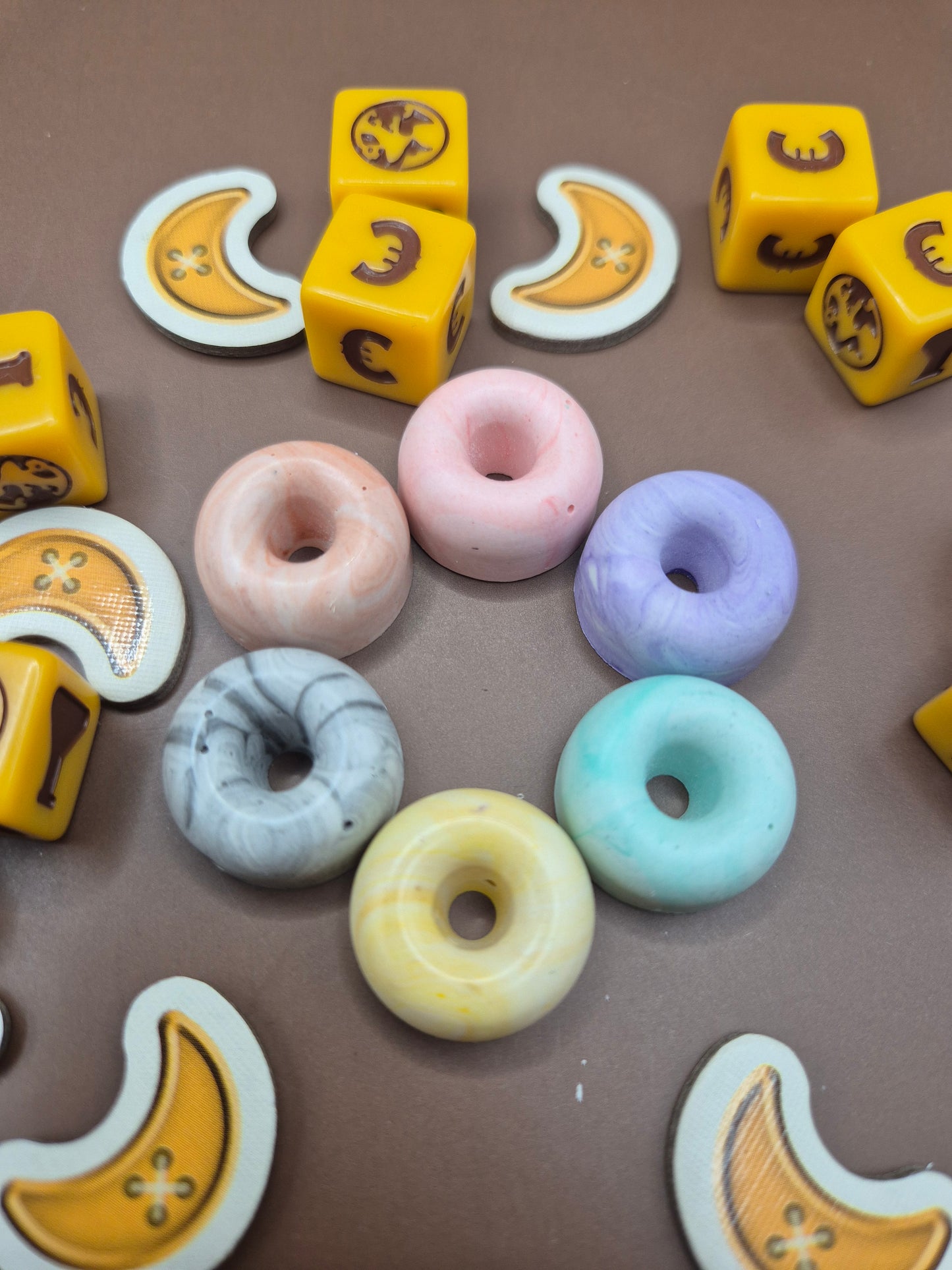 Lot de 6 Jetons donuts